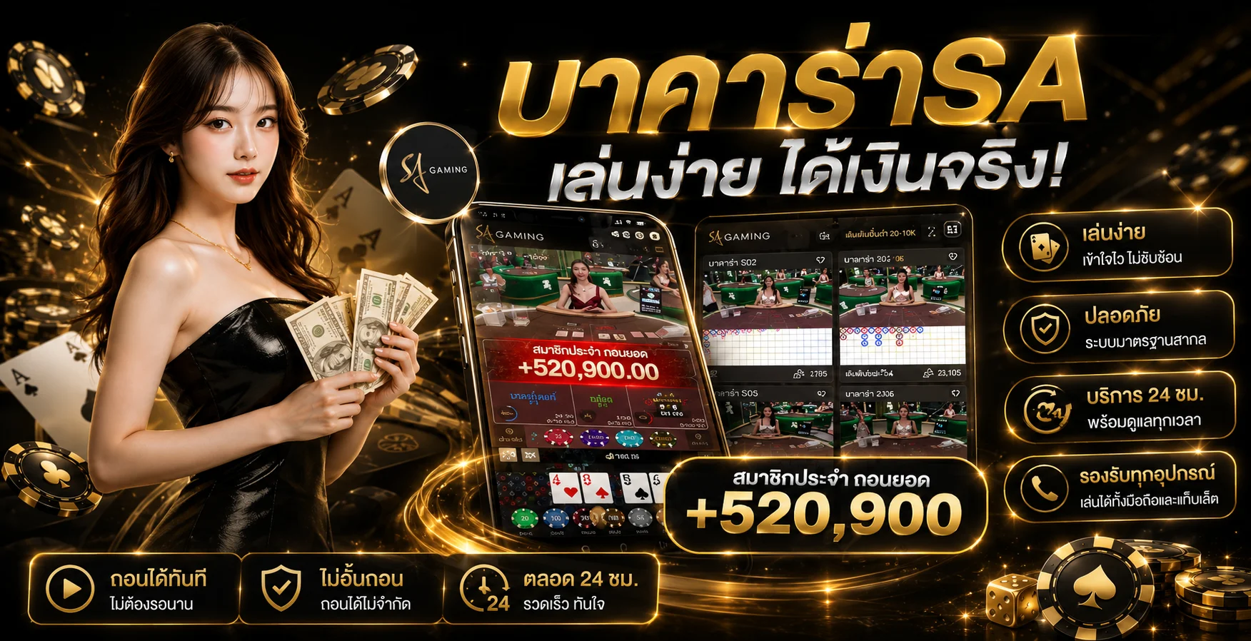 คาสิโนออนไลน์ ALLIN99WIN เล่นบาคาร่าสดกับดีลเลอร์จริง